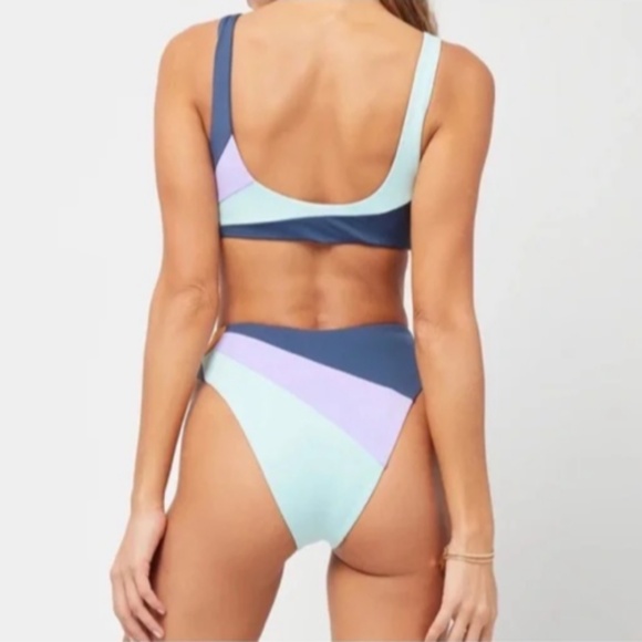 L*Space Lizzie Sunburst Bikini Top Slate, Wisteria, Pool Size L - NWT - Picture 4 of 14